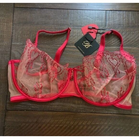 Honey Birdette Adora Bra & Thong Set 34B, M Open crotch - Picture 10 of 12